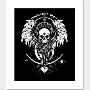 Mommento Mori classic occult Death Reaper Demon T Shirt Posters and Art